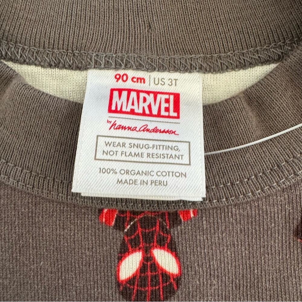Hanna Andersson Spider-Man 2 Piece Long Sleeve Pajamas Organic Size 3T - Picture 5 of 5
